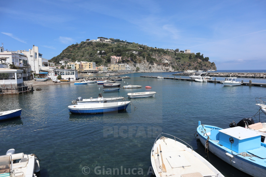 "Lacco Ameno - Barche al porto turistico dal molo" stock image