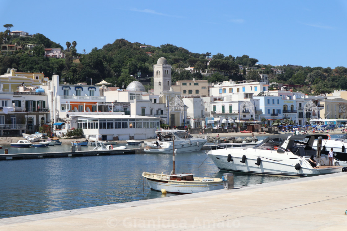 "Lacco Ameno - Scorcio del porto turistico dal molo" stock image