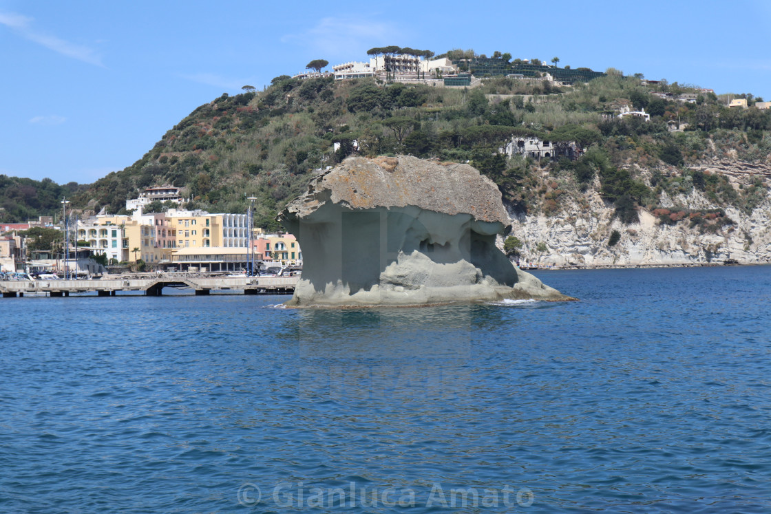 "Lacco Ameno - Scoglio del fungo dal porto" stock image