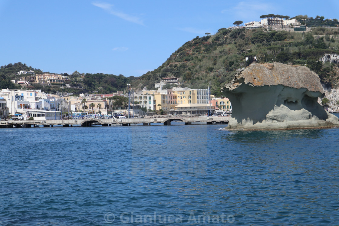 "Lacco Ameno - Scorcio del fungo tufaceo dal porto" stock image