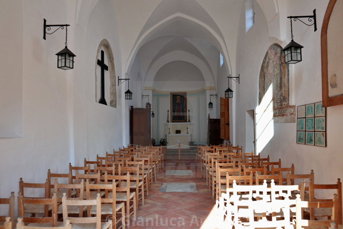 "Ischia - Interno della Chiesa della Madonna della Libera al Castello Aragonese" stock image