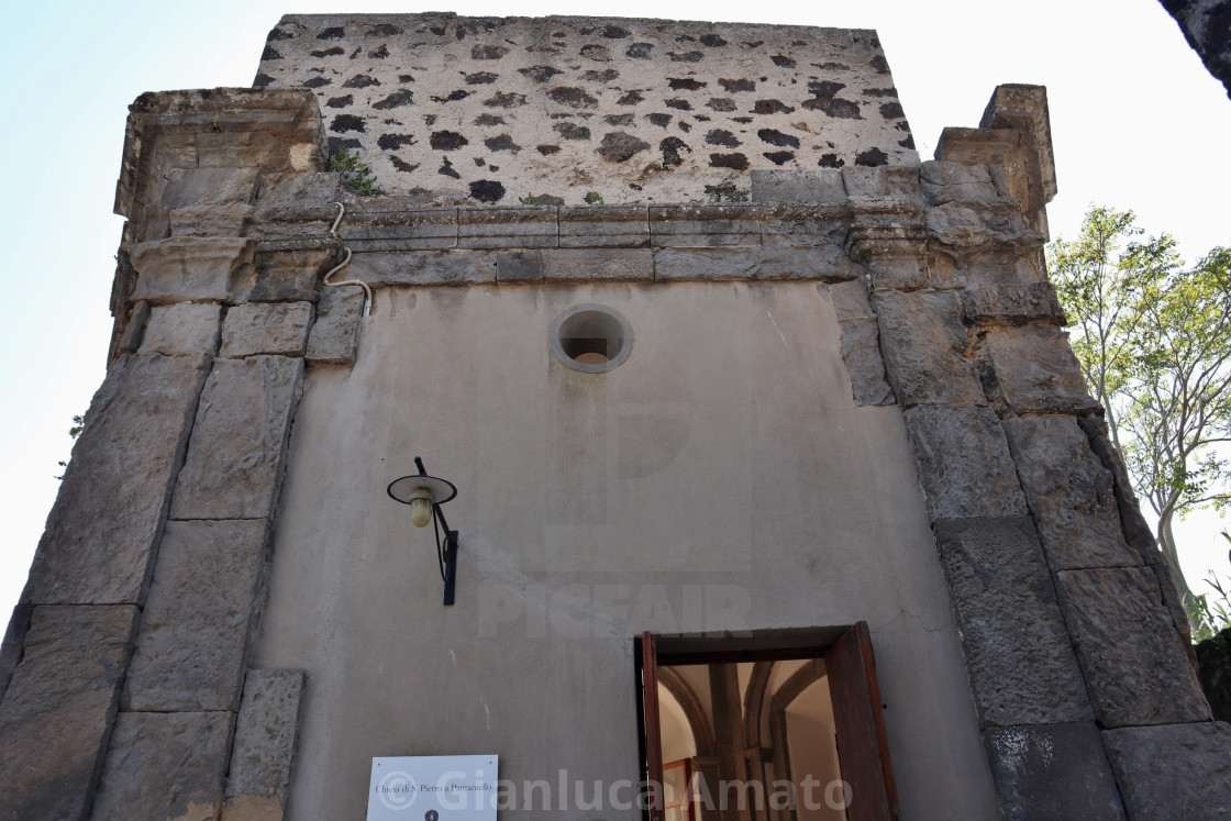 "Ischia - Facciata della Chiesa di San Pietro a Pantaniello al Castello Aragonese" stock image