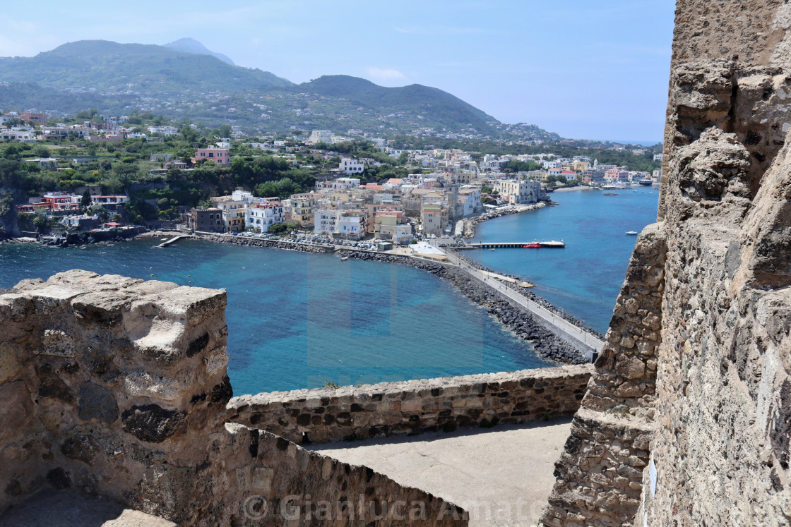 "Ischia - Scorcio dalla Cattedrale dell'Assunta al Castello Aragonese" stock image