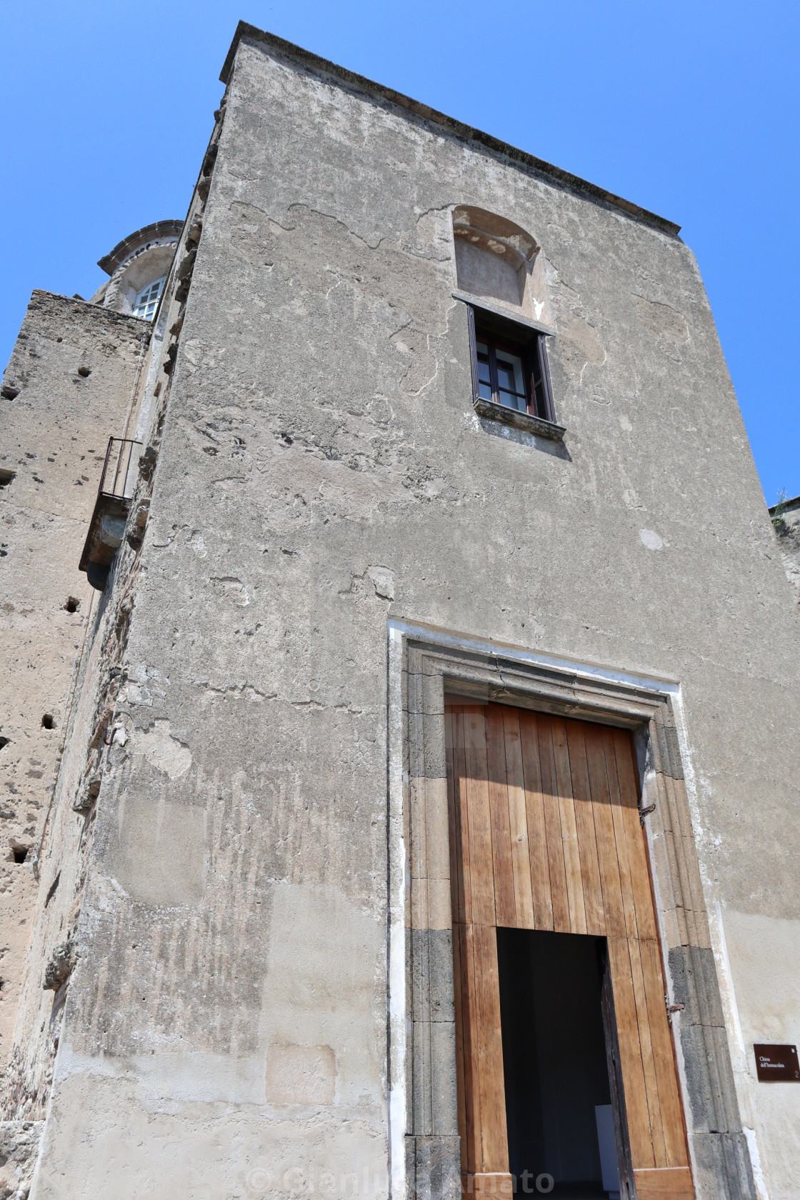 "Ischia - Facciata della Chiesa dell'Immacolata al Castello Aragonese" stock image