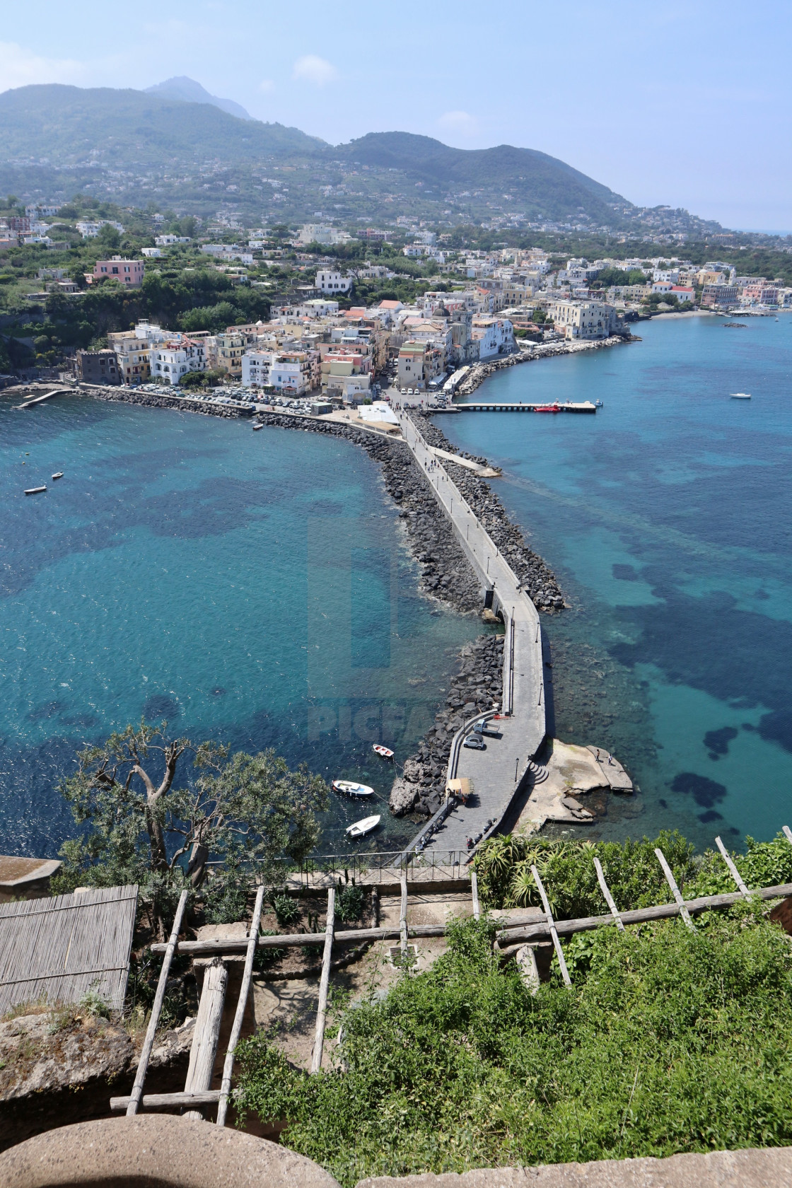 "Ischia - Panorama dal Belvedere del Convento del Castello Aragonese" stock image