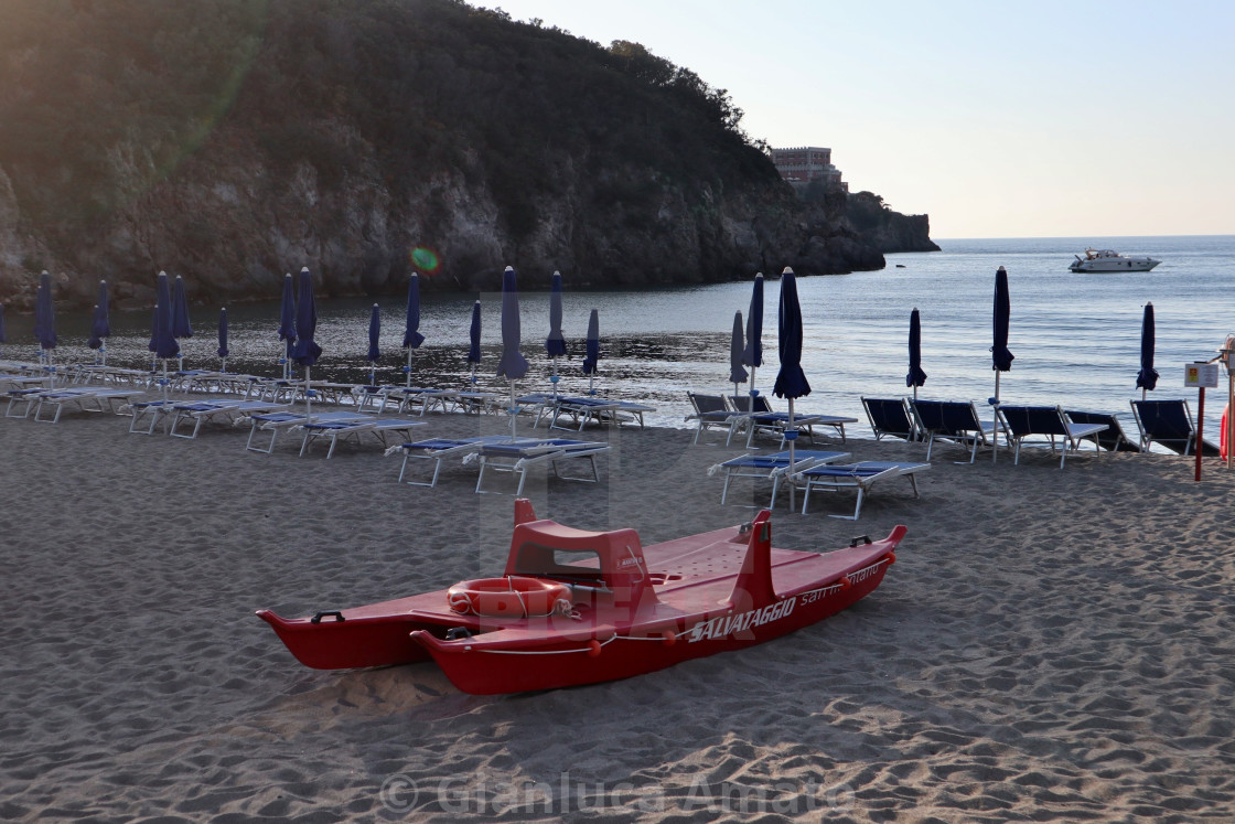 "Ischia - Spiaggia di San Montano al tramonto" stock image