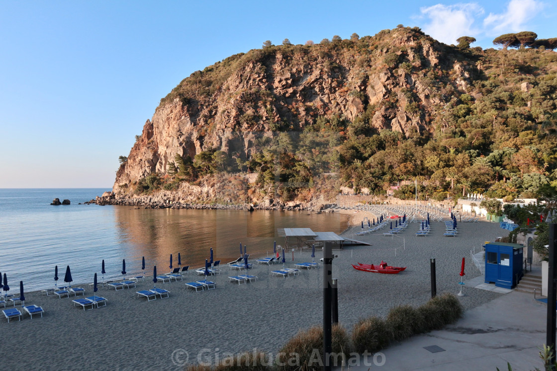 "Ischia - Spiaggia di San Montano dalla terrazza del belvedere" stock image