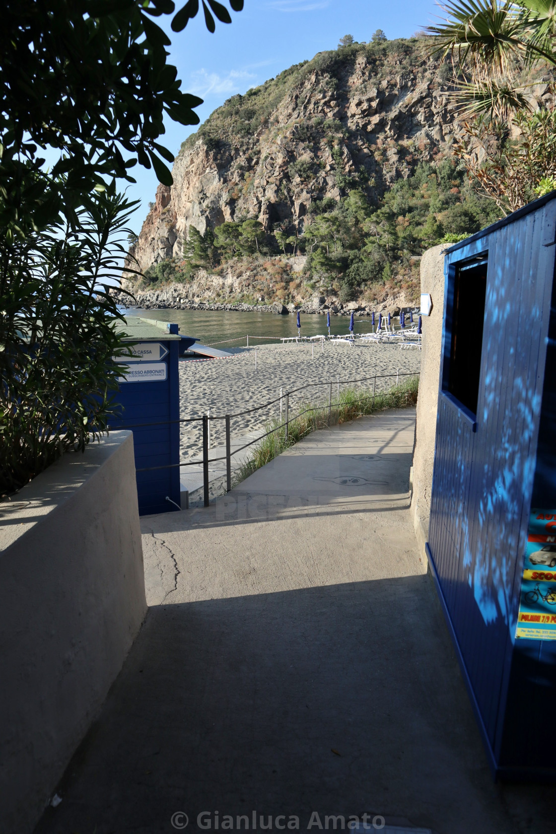 "Ischia - Lido San Montano dall'entrata" stock image