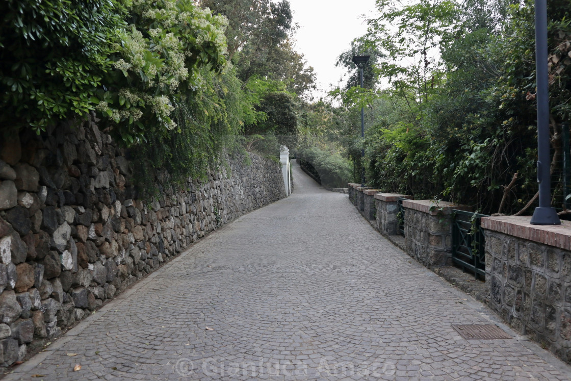 "Ischia - Strada di accesso alla Spiaggia di San Montano" stock image