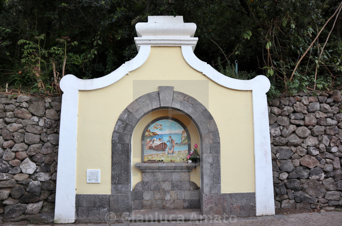 "Ischia - Edicola di Santa Restituta in via San Montano" stock image