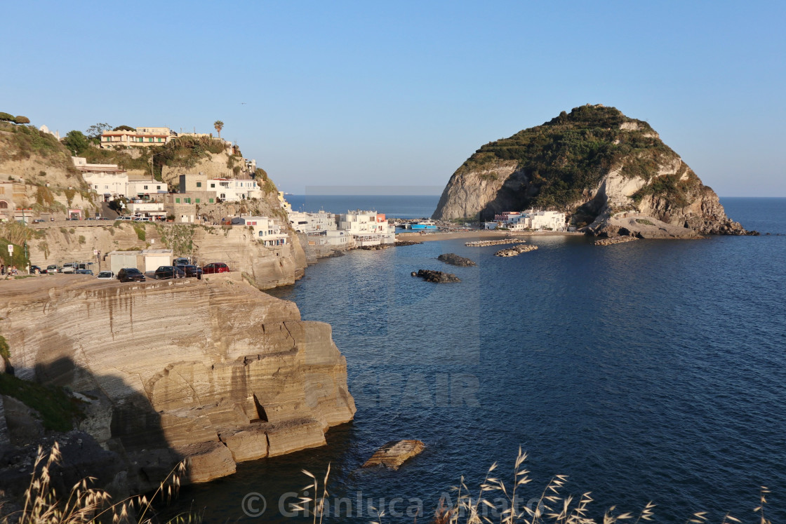 "Ischia - Baia di Sant'Angelo dalla litoranea al tramonto" stock image