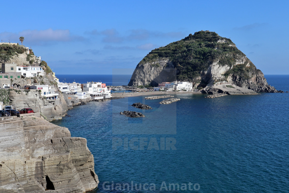 "Ischia - Isola di Sant'Angelo dalla strada provinciale" stock image