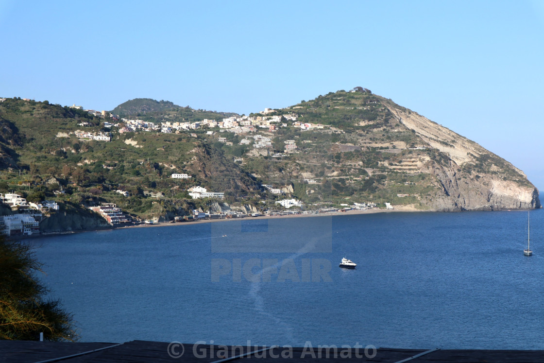 "Ischia - Panorama della Baia dei Maronti dal borgo di Sant'Angelo" stock image