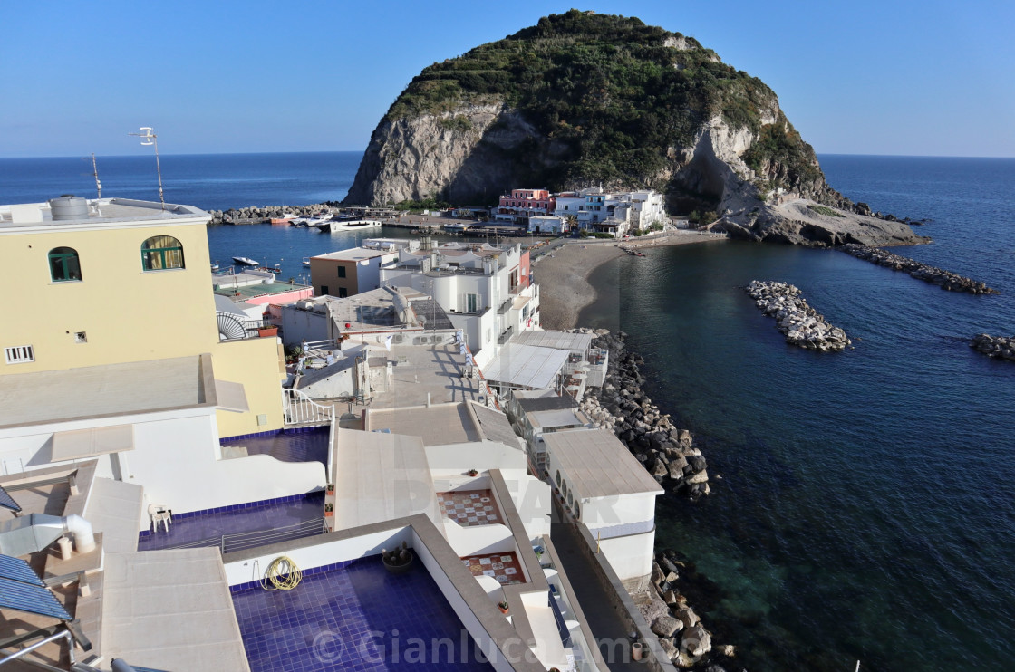 "Ischia - Panorama del borgo di Sant'Angelo da via Sant'Angelo" stock image