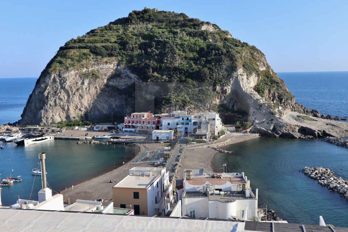 "Ischia - Isola di Sant'Angelo da via Sant'Angelo" stock image