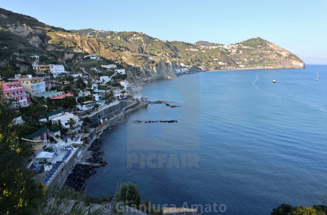 "Ischia - Baia dei Maronti dal borgo di Sant'Angelo" stock image