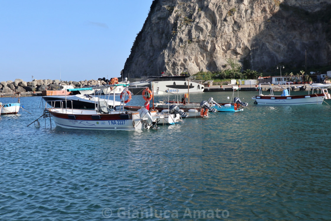 "Sant'Angelo d'Ischia - Scorcio del porto dal bar all'aperto" stock image