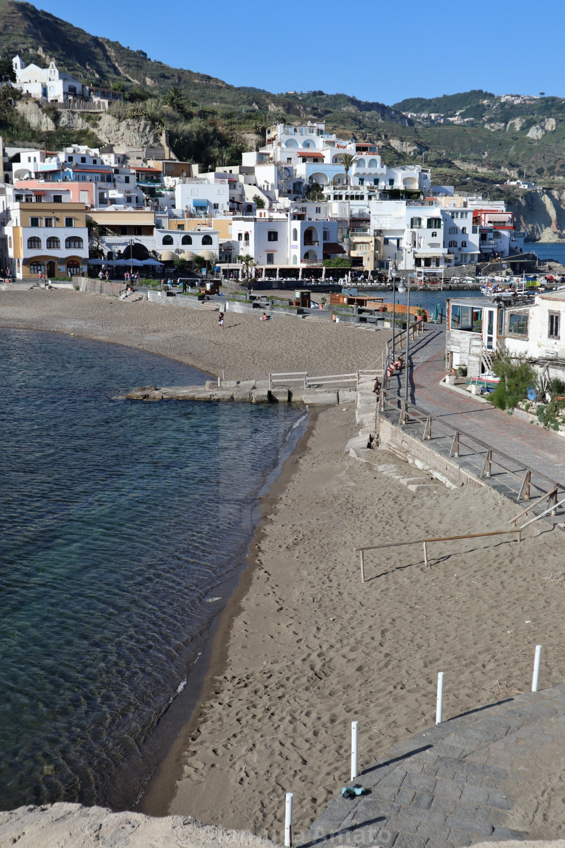 "Sant'Angelo d'Ischia - Spiaggia dalla scogliera dell'Isola di Sant'Angelo" stock image