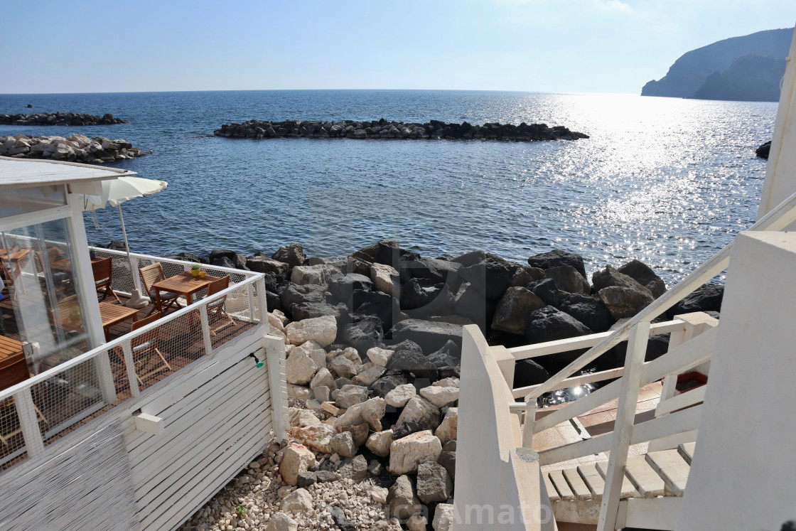 "Ischia - Scorcio della Baia di Sant'Angelo dal borgo" stock image