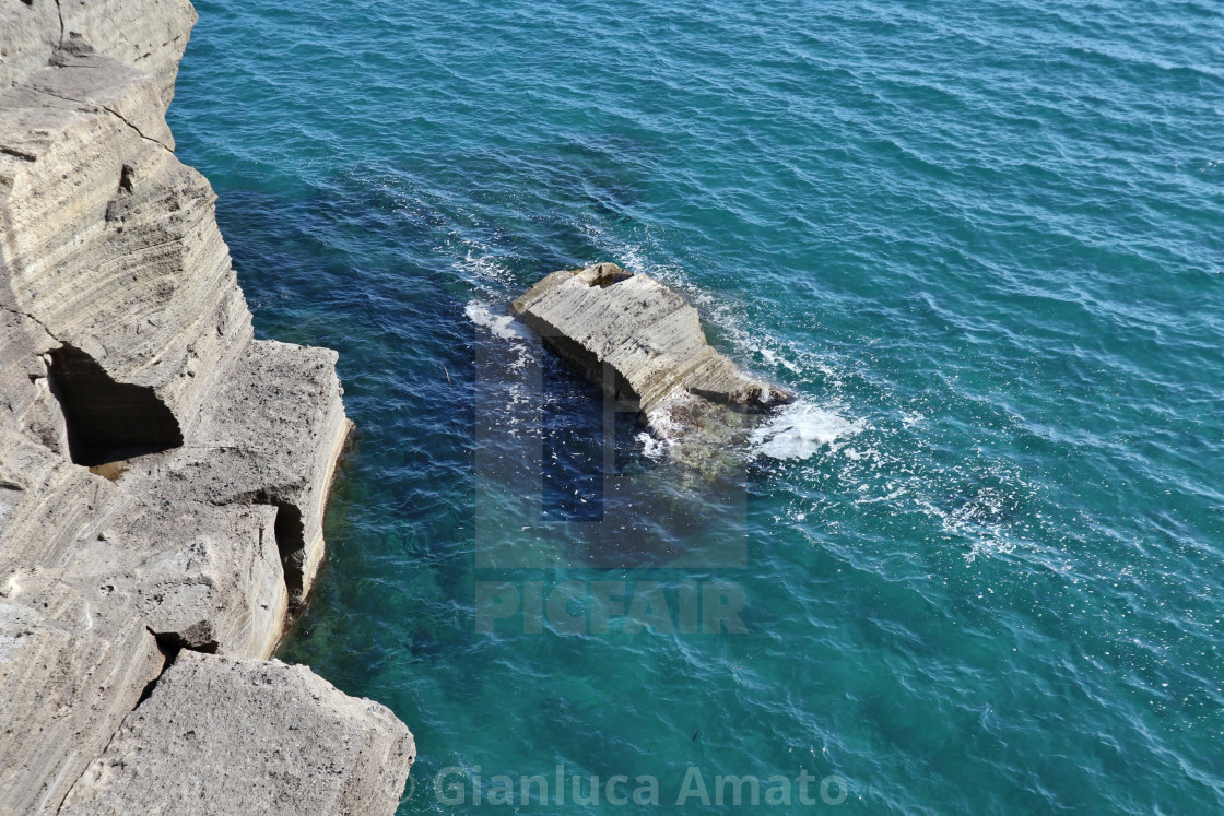 "Ischia - Scoglio di Sant'Angelo dalla litoranea" stock image