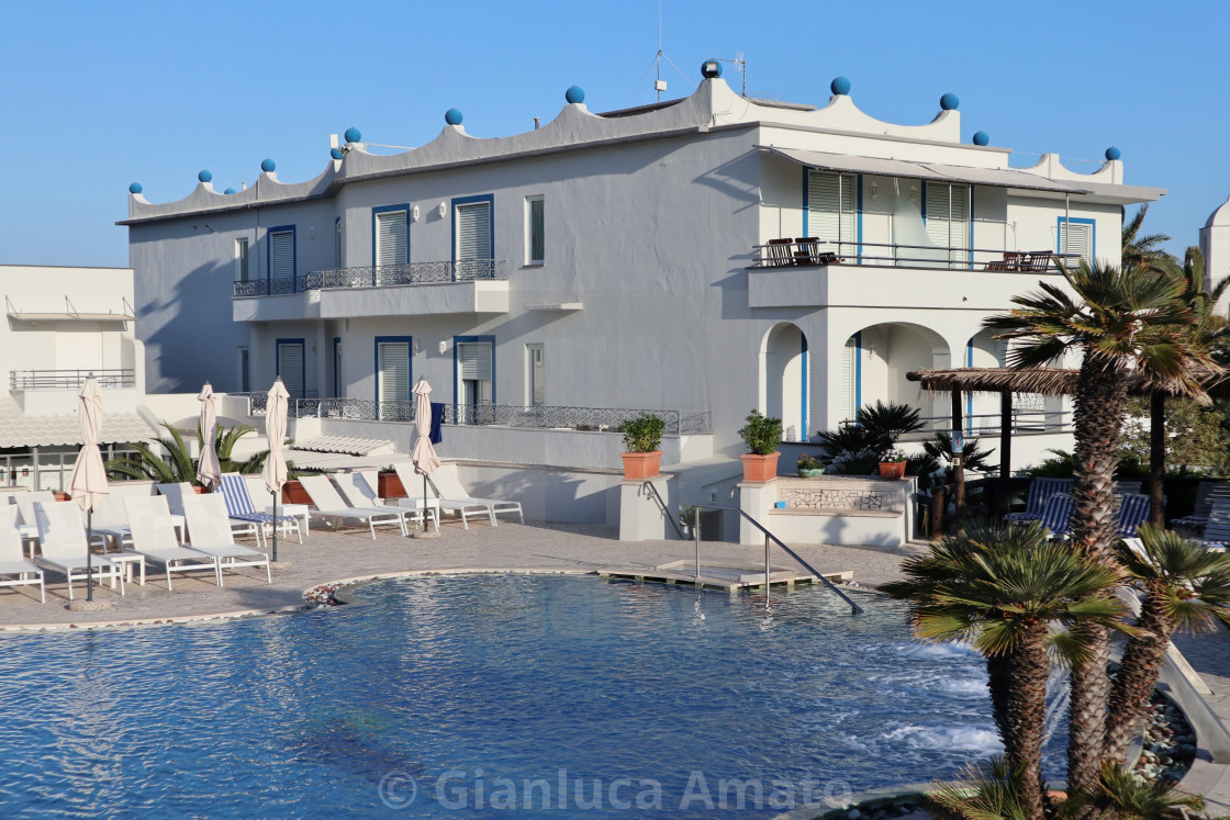 "Sant'Angelo d'Ischia - Piscina dell'hotel in via Cava Mare" stock image