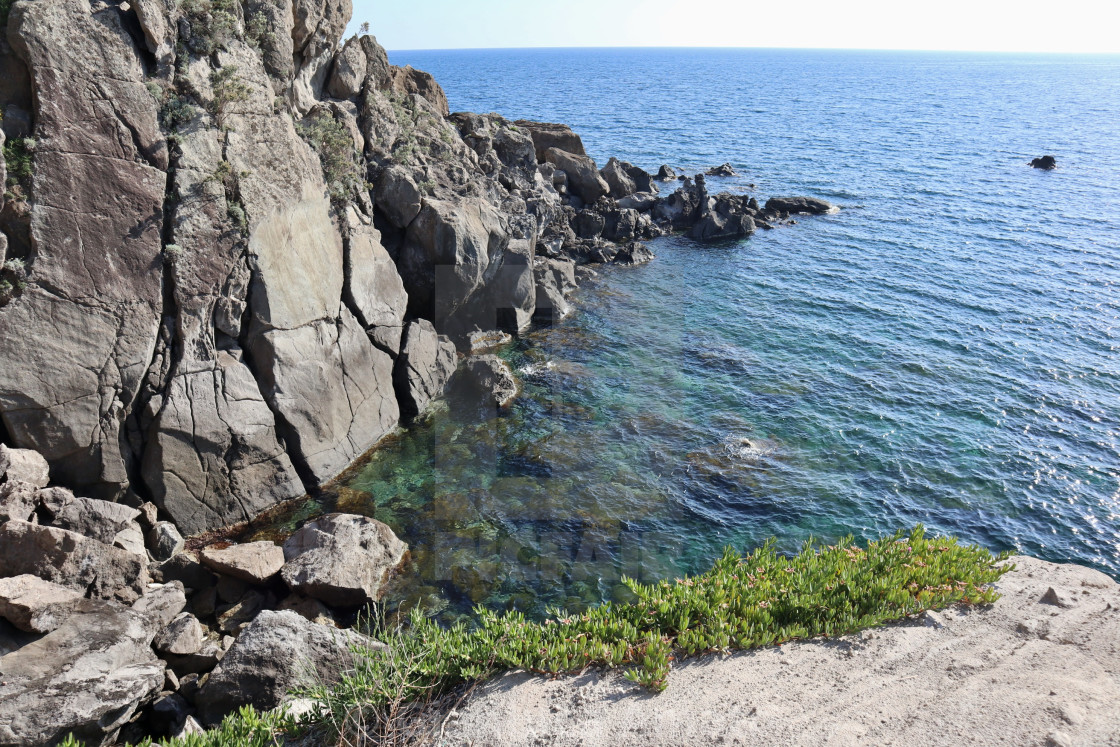 "Sant'Angelo d'Ischia - Scogliera dell'Isola di Sant'Angelo" stock image