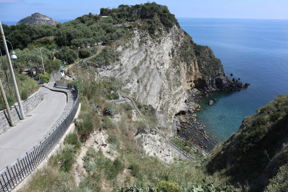 "Ischia - Scorcio dalla strada della Baia di Sorgeto" stock image