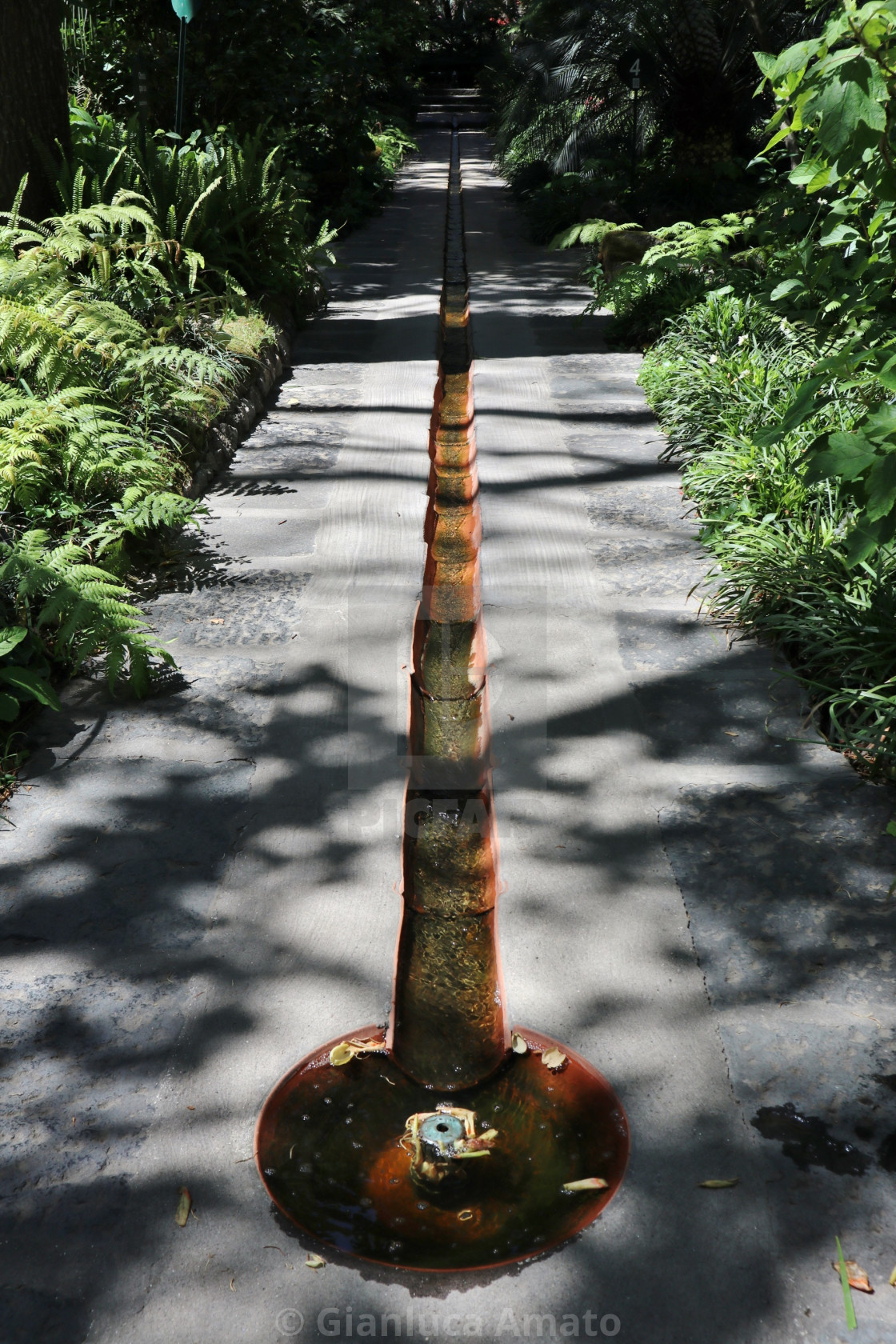 "Forio - Percorso d'acqua ai Giardini La Mortella" stock image