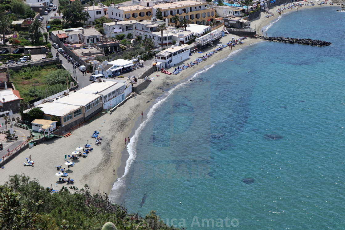 "Forio - Spiaggia di San Francesco dal Belvedere di Zaro" stock image