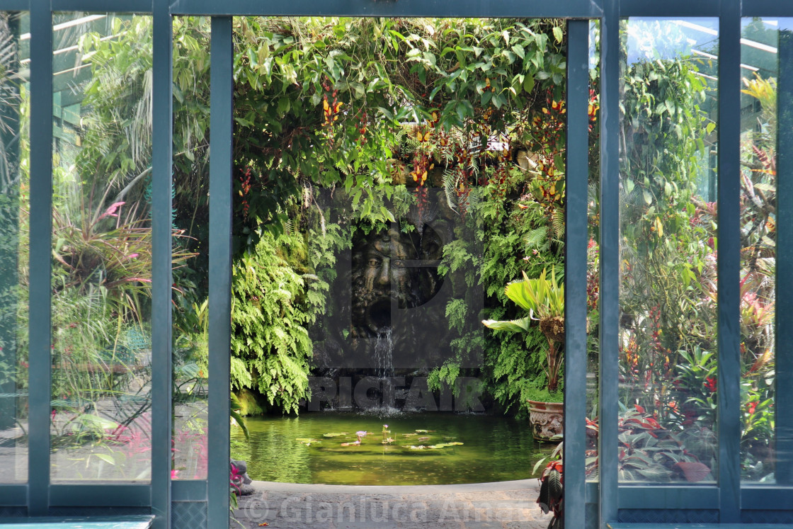 "Ischia - Entrata della Victoria House ai Giardini La Mortella" stock image