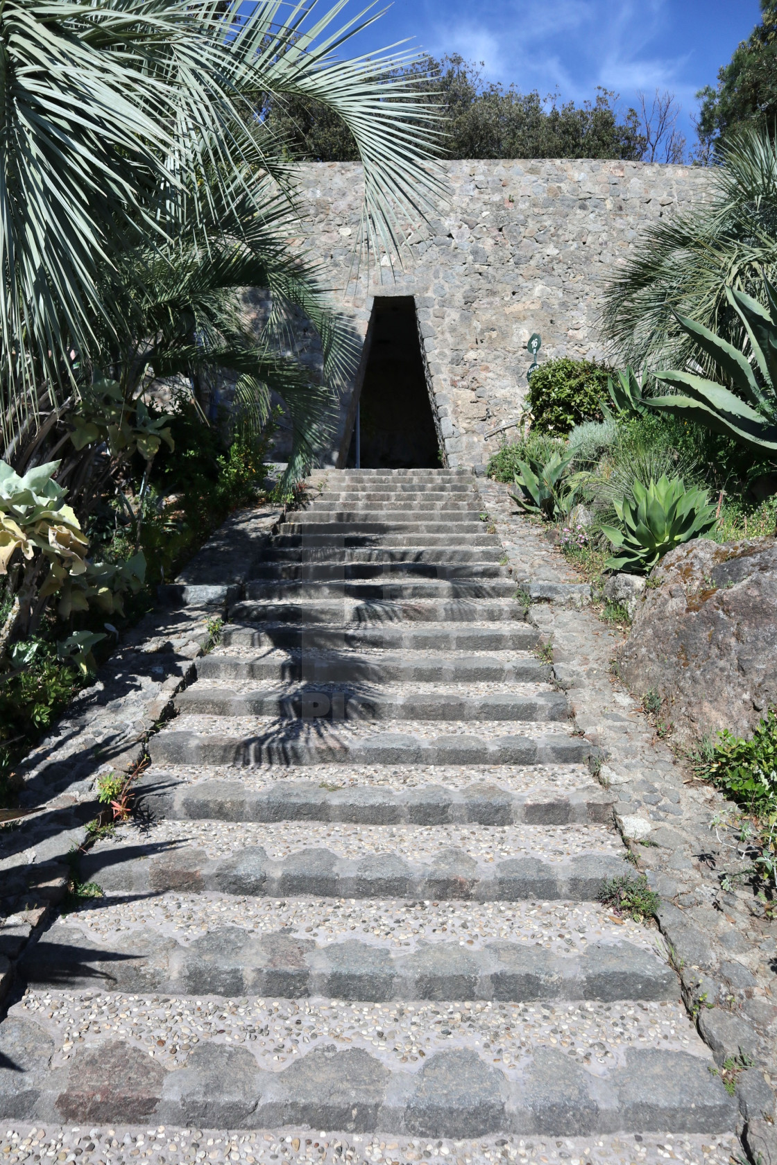 "Forio - Scalinata verso la Casa del Sole ai Giardini La Mortella" stock image