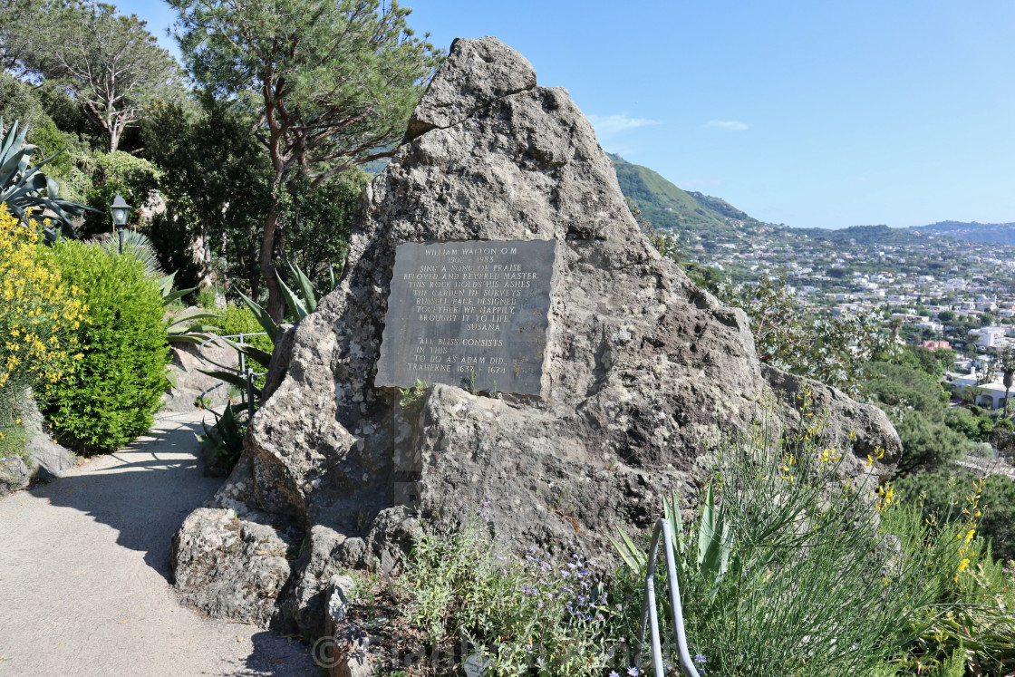 "Ischia - Monumento a William Walton ai Giardini La Mortella" stock image