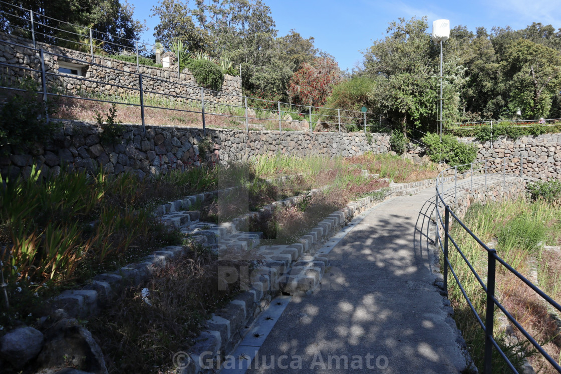 "Ischia - Spalti del Teatro Greco ai Giardini La Mortella" stock image