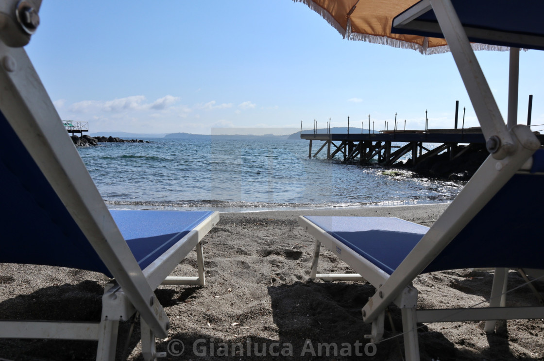 "Ischia - Scorcio dal lido di Punta Molino" stock image