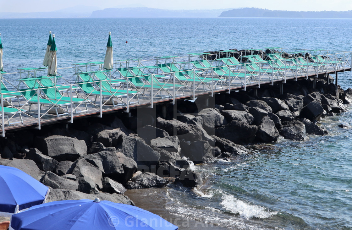 "Ischia - Solarium sulla scogliera di Punta Molino" stock image