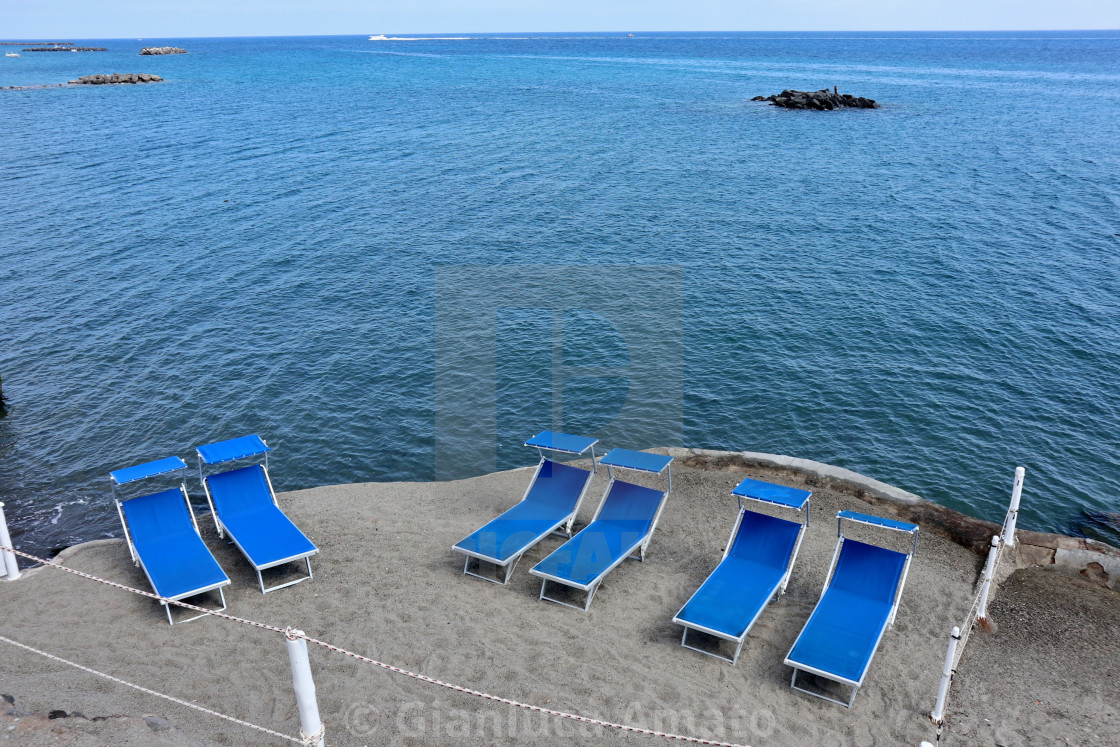 "Ischia - Solarium di Bagno Ciro sul Lungomare Colombo" stock image