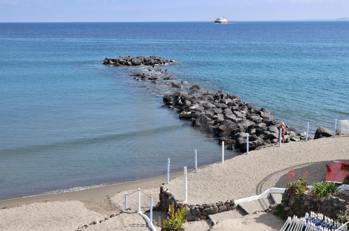 "Ischia - Scogliera della Spiaggia di San Pietro" stock image