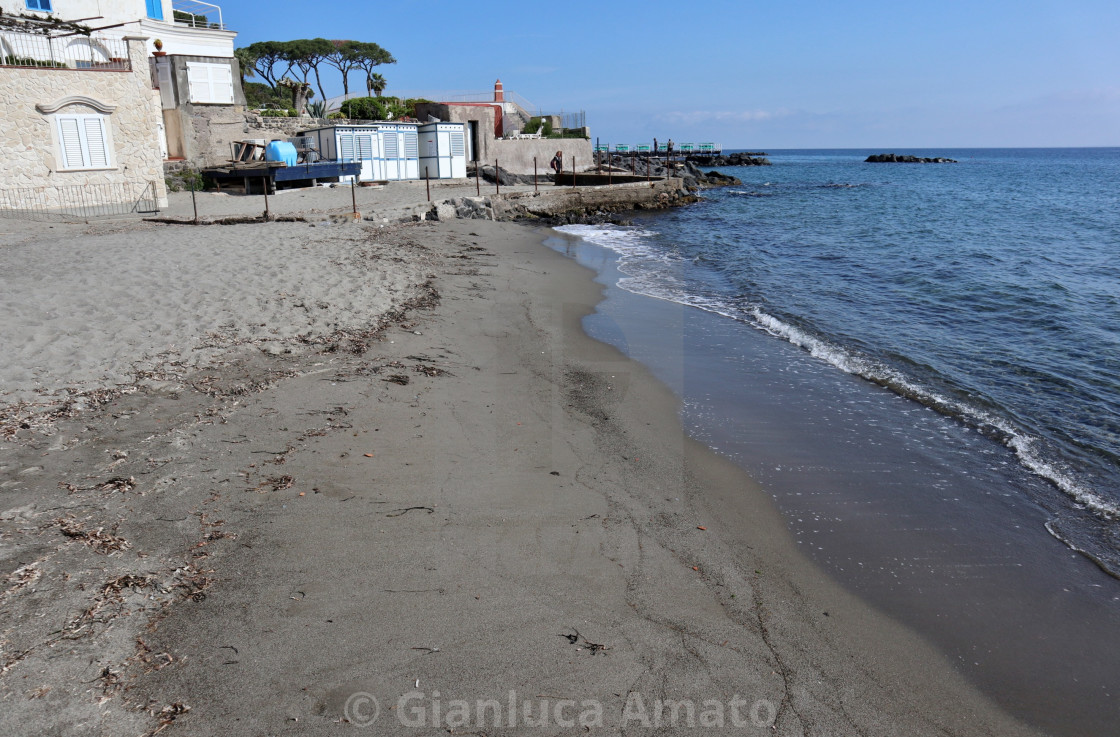 "Ischia - Spiaggia dei Pescatori dalla riva" stock image