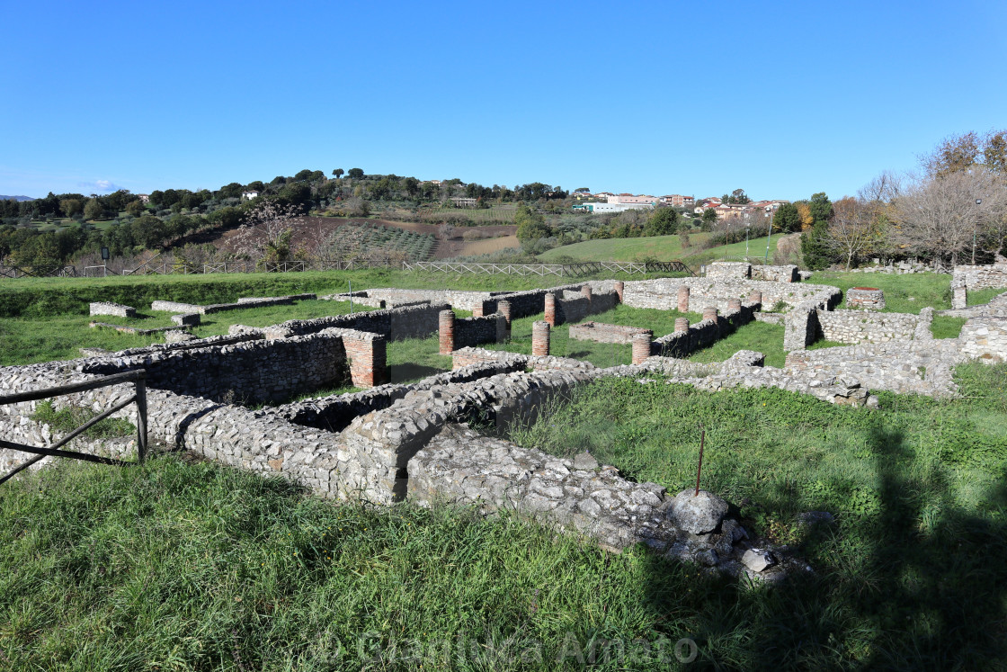 "Passo di Mirabella - Ruderi della basilica paleocristiana di Aeclanum" stock image