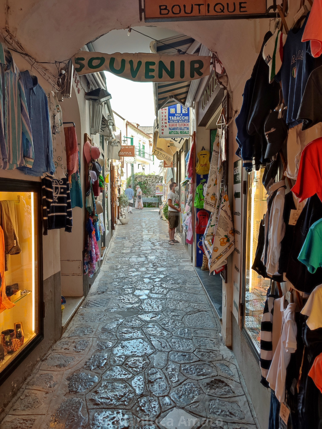 "Ravello - Vicolo del centro storico" stock image