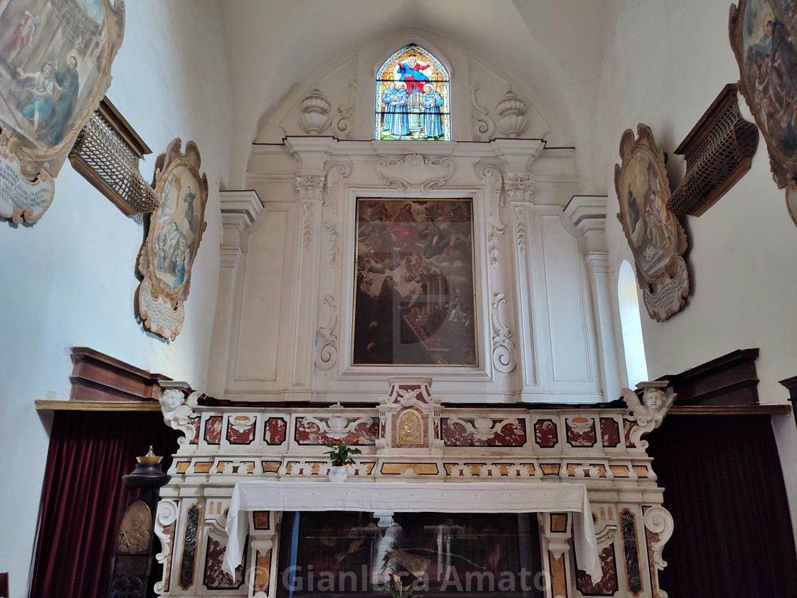 "Ravello - Particolare dell'abside della Chiesa di San Francesco" stock image