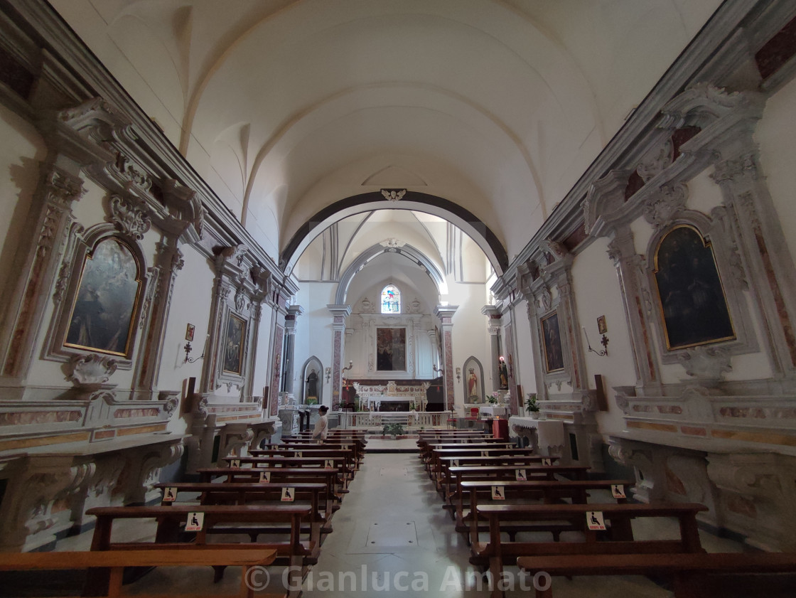 "Ravello - Navata unica della Chiesa di San Francesco" stock image