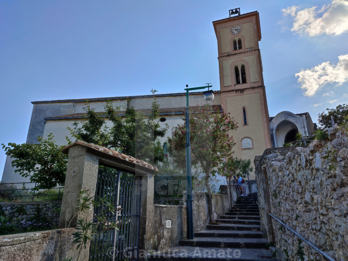 "Ravello - Chiesa di San Francesco da Via San Francesco" stock image