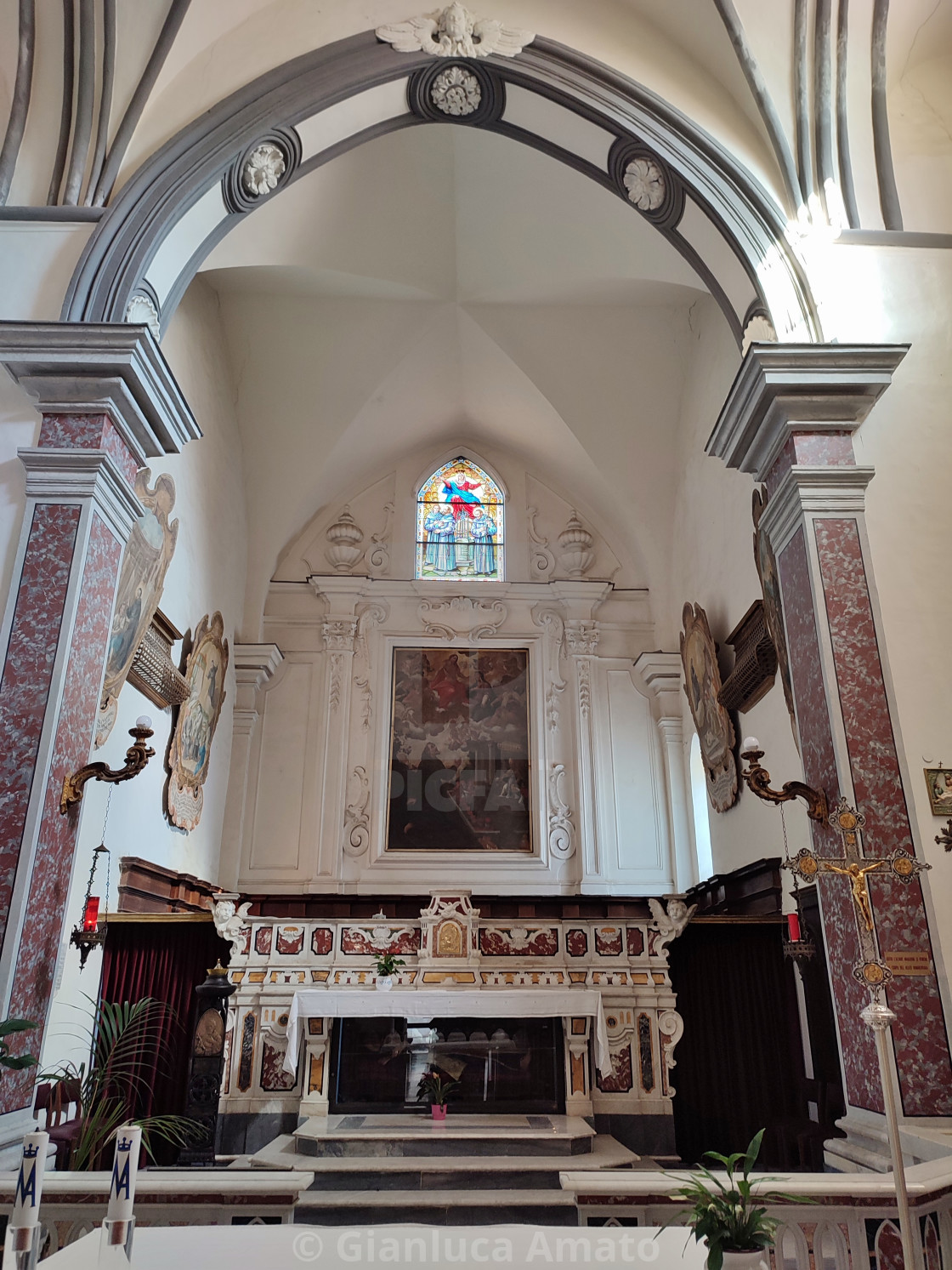 "Ravello - Altare della Chiesa di San Francesco" stock image