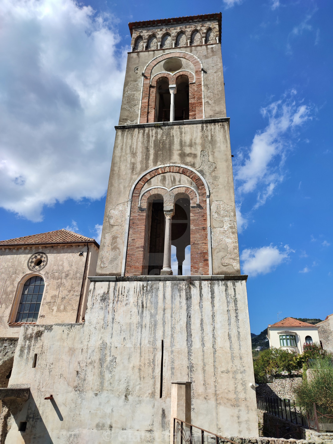 "Ravello - Campanile del Duomo dai Giardini del Vescovo" stock image