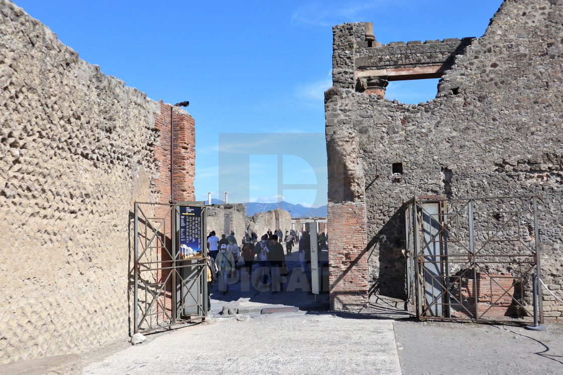 "Pompei - Ingresso di Porta Marina" stock image