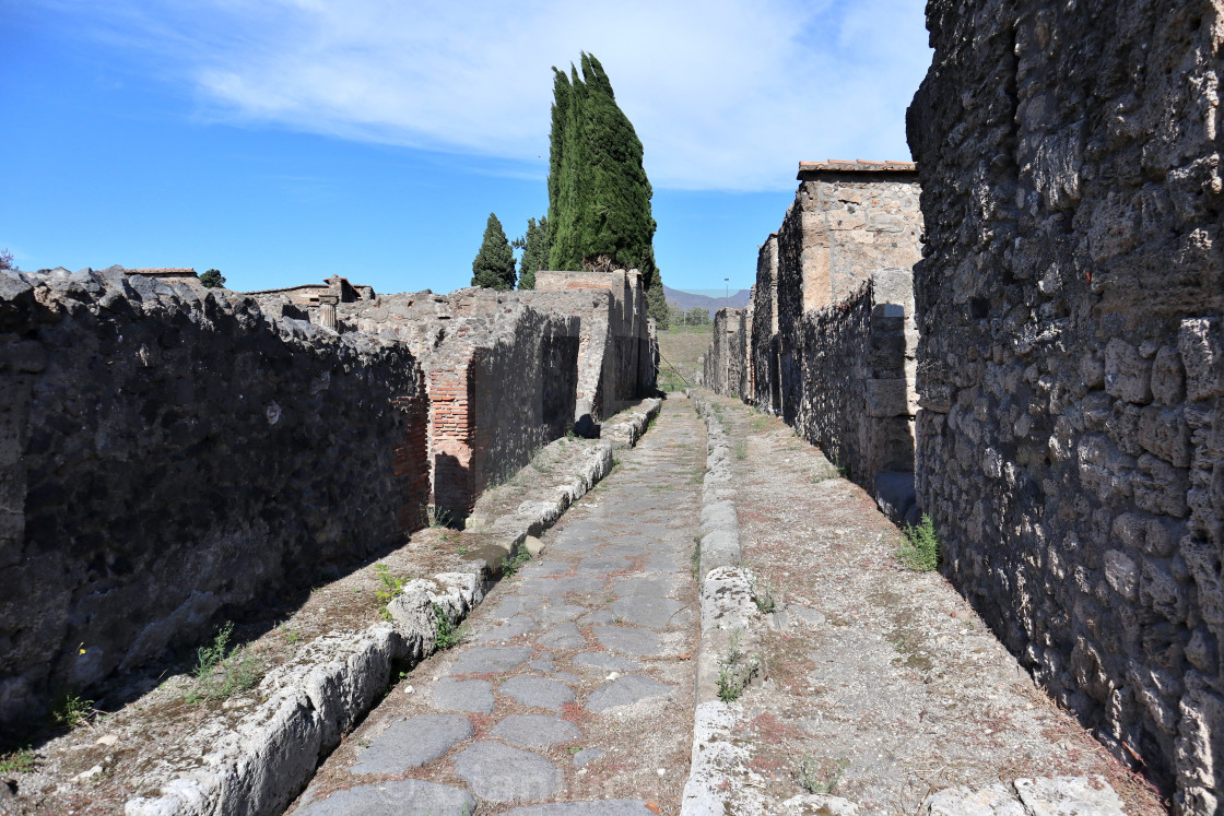 "Pompei - Vicolo di Narciso nel Parco Archeologico di Pompei" stock image