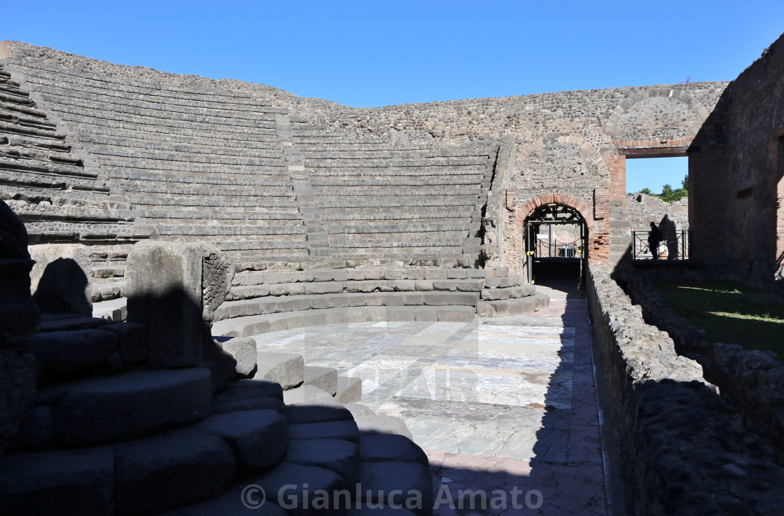 "Pompei - Scorcio del Teatro Piccolo" stock image