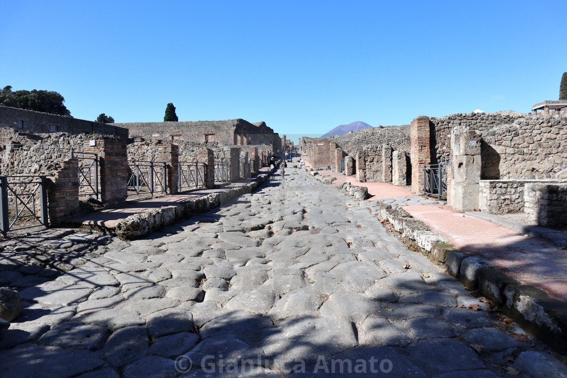 "Pompei - Via Stabiana da Porta di Stabia" stock image