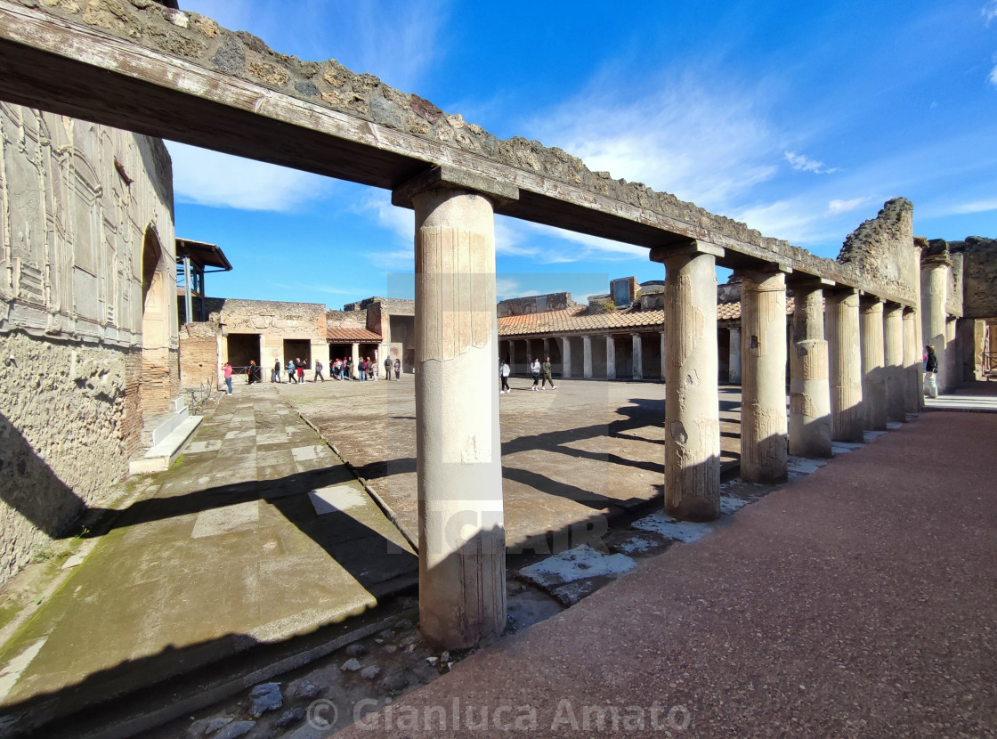 "Pompei - Peristilio delle Terme Stabiane" stock image